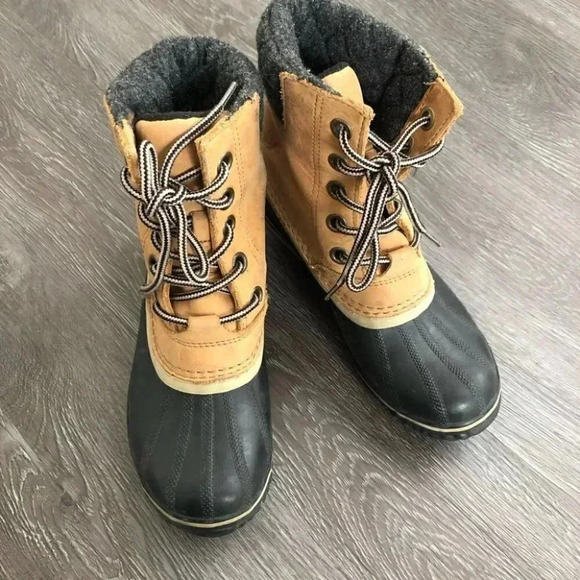 Sorel Slimpack II Lace Up Waterproof Duck Boots Black/Kettle: 6.5 - Picture 4 of 14